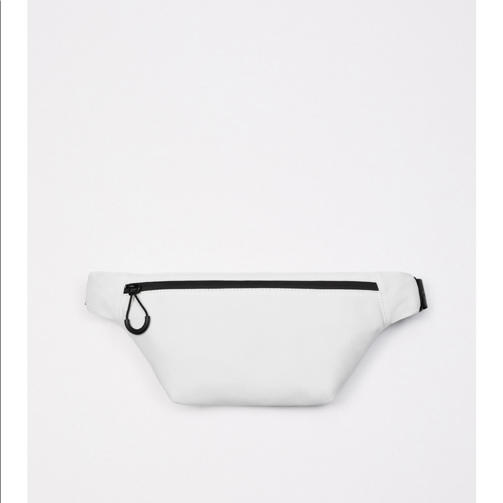 Zara rubberized Belt Bag Black & Black One size